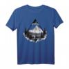 Berge Wald Forst Geometrisch Minimalismus T-Shirt – Perfekt für Natur- und Outdoor-Fans, Wandern & Klettern