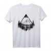 Berge Wald Forst Geometrisch Minimalismus T-Shirt – Perfekt für Natur- und Outdoor-Fans, Wandern & Klettern