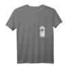 Damen T-Shirt mit Bichon Frisé Welpe in der Tasche - Perfektes Geschenk für Hundeliebhaberinnen, Geburtstags- und Weihnachtsgeschenk