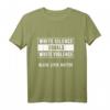 Black Lives Matter T-Shirt mit Statement 'White Silence Equal White Violence' – Für soziale Gerechtigkeit und Anti-Rassismus
