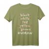 HUMAN - Mensch Hautfarbe Egal T-Shirt für Gleichheit, Vielfalt & Friedensaktivismus - BLM Statement & Protestbekleidung