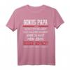 Herren Bonus Papa T-Shirt – Geschenk für Stiefvater, Stolzen Bonus Papa, Perfekt für besondere Anlässe