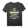 Lustiges Bonus Papa T-Shirt Geschenk - Stiefvater T-Shirt mit Spruch 'So sieht ein richtig cooler bonus Papa aus' für Familiengeschenke