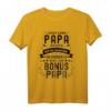 Herren Bonus Papa Spruch T-Shirt - Lustiges & Emotionales Geschenk für Stiefpapa & Stiefvater zur Familienfeier