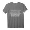 Project Manager Definition Projektmanagement Geschenk T-Shirt – Perfekt für Geburtstage, Feiertage und besondere Anlässe