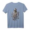 Fun Boho Schnorchel T-Shirt mit Kraken und Unterwasser-Monster - Eklektisches Steampunk-Design für Taucher, Meeresliebhaber & Kraken-Fans