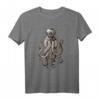 Fun Boho Schnorchel T-Shirt mit Kraken und Unterwasser-Monster - Eklektisches Steampunk-Design für Taucher, Meeresliebhaber & Kraken-Fans