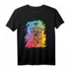 Buntes Hundemotiv T-Shirt mit Malteser und Herz – Künstlerisch, einzigartig & perfekt für Hundeliebhaber, Hundemamas & Papas