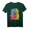 Buntes Hundemotiv T-Shirt mit Malteser und Herz – Künstlerisch, einzigartig & perfekt für Hundeliebhaber, Hundemamas & Papas