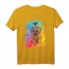 Buntes Hundemotiv T-Shirt mit Malteser und Herz – Künstlerisch, einzigartig & perfekt für Hundeliebhaber, Hundemamas & Papas