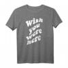 Wish You Were Here Print T-Shirt mit Vorder- und Rückseitenmotiv – Klassisch geschnitten, perfekt für Fernweh und Reisebegeisterte