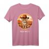 MEOWDY Katze Meme Lustig Wild West Cowboy Howdy Partner T-Shirt – Humorvolles Tier-Design für Katzen- und Western-Fans
