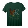 Mountain Adler-Aufdruck T-Shirt mit Berg Tier & Vogelmotiv – Klassisch geschnitten, perfekt für Natur- und Tierliebhaber