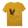 Mountain Adler-Aufdruck T-Shirt mit Berg Tier & Vogelmotiv – Klassisch geschnitten, perfekt für Natur- und Tierliebhaber