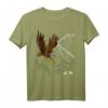 Mountain Adler-Aufdruck T-Shirt mit Berg Tier & Vogelmotiv – Klassisch geschnitten, perfekt für Natur- und Tierliebhaber
