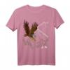 Mountain Adler-Aufdruck T-Shirt mit Berg Tier & Vogelmotiv – Klassisch geschnitten, perfekt für Natur- und Tierliebhaber