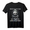 Lustiges Sarkasmus T-Shirt mit Panda Kaffee Spruch – Für Langschläfer, Morgenmuffel und Ironie-Fans, Perfektes Geschenk für Kollegen