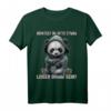 Lustiges Sarkasmus T-Shirt mit Panda Kaffee Spruch – Für Langschläfer, Morgenmuffel und Ironie-Fans, Perfektes Geschenk für Kollegen