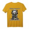 Lustiges Sarkasmus T-Shirt mit Panda Kaffee Spruch – Für Langschläfer, Morgenmuffel und Ironie-Fans, Perfektes Geschenk für Kollegen
