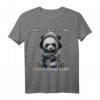 Lustiges Sarkasmus T-Shirt mit Panda Kaffee Spruch – Für Langschläfer, Morgenmuffel und Ironie-Fans, Perfektes Geschenk für Kollegen