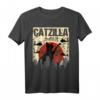 Lustiges Catzilla Katzen T-Shirt für Katzenliebhaber – Vintage Geschenkidee für Männer, Frauen und Kinder