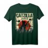 Lustiges Catzilla Katzen T-Shirt für Katzenliebhaber – Vintage Geschenkidee für Männer, Frauen und Kinder