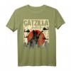 Lustiges Catzilla Katzen T-Shirt für Katzenliebhaber – Vintage Geschenkidee für Männer, Frauen und Kinder