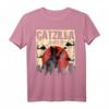Lustiges Catzilla Katzen T-Shirt für Katzenliebhaber – Vintage Geschenkidee für Männer, Frauen und Kinder