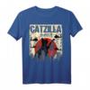 Lustiges Catzilla Katzen T-Shirt für Katzenliebhaber – Vintage Geschenkidee für Männer, Frauen und Kinder