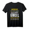 Warnung ich habe einen verrückten Onkel T-Shirt - Lustiges Geschenk für Verwandte, Freunde & Nichten/Neffen für Feier & Fest