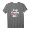 Große Cousine 2024 Schwangerschaftsankündigung T-Shirt mit Dinosaurier-Design – Perfekt für Familienüberraschung & Baby-News