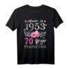 Blumen-Geschenke zum 70. Geburtstag für Frauen - Personalisiertes T-Shirt mit 1953 Design, Perfekt für Jubiläum, Muttertag & mehr