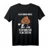 Ich Muss Kacken Lustiges Kackhaufen Scheißhaufen T-Shirt – Party, JGA, Vatertag & Karneval Kostüm für Herren und Damen