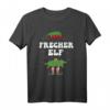 Weihnachten - Freches Elf T-Shirt mit Schneeflocken und Weihnachtsmütze - Perfekt für die festliche Jahreszeit & als Geschenk