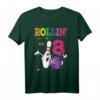 Rollin' into 8 Bowling Geburtstag T-Shirt für Mädchen - Perfekt für 8. Geburtstagsfeier mit Bowling-Motiv