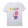 Rollin' into 8 Bowling Geburtstag T-Shirt für Mädchen - Perfekt für 8. Geburtstagsfeier mit Bowling-Motiv