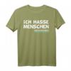 Ich hasse Menschen Shirt Damen Herren - Lustiger Spruch T-Shirt als Geschenk für alle, die soziale Situationen meiden