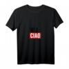 Damen Fan T-Shirt Bella Ciao mit V-Ausschnitt – Geschenkidee für Serienfans, Weihnachten, Geburtstag, Muttertag & mehr