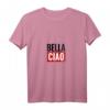 Damen Fan T-Shirt Bella Ciao mit V-Ausschnitt – Geschenkidee für Serienfans, Weihnachten, Geburtstag, Muttertag & mehr