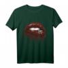 Cool Bold & Sexy Damen Rote Lippen Outfit Grafik Design Stil T-Shirt – Trendiges Sommer- und Partytshirt für Frauen