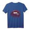 Cool Bold & Sexy Damen Rote Lippen Outfit Grafik Design Stil T-Shirt – Trendiges Sommer- und Partytshirt für Frauen