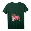 Damen Hunde Tattoo Frauchen Geschenk - Tiermotiv Englische Bulldogge T-Shirt mit V-Ausschnitt, Perfektes Geschenk für Hundeliebhaberinnen und Bulldoggen-Fans