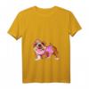 Damen Hunde Tattoo Frauchen Geschenk - Tiermotiv Englische Bulldogge T-Shirt mit V-Ausschnitt, Perfektes Geschenk für Hundeliebhaberinnen und Bulldoggen-Fans