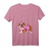 Damen Hunde Tattoo Frauchen Geschenk - Tiermotiv Englische Bulldogge T-Shirt mit V-Ausschnitt, Perfektes Geschenk für Hundeliebhaberinnen und Bulldoggen-Fans