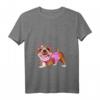 Damen Hunde Tattoo Frauchen Geschenk - Tiermotiv Englische Bulldogge T-Shirt mit V-Ausschnitt, Perfektes Geschenk für Hundeliebhaberinnen und Bulldoggen-Fans