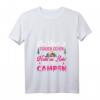 Camping T-Shirt für Frauen mit V-Ausschnitt - Lustiges Spruch-Shirt für Naturliebhaberinnen & Camperinnen