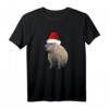 Weihnachtsmütze Capybara T-Shirt – Lustiges Tiermotiv für Weihnachten, Halloween, Vatertag & mehr, Perfektes Geschenk für Familie & Freunde