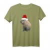 Weihnachtsmütze Capybara T-Shirt – Lustiges Tiermotiv für Weihnachten, Halloween, Vatertag & mehr, Perfektes Geschenk für Familie & Freunde