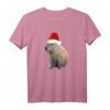 Weihnachtsmütze Capybara T-Shirt – Lustiges Tiermotiv für Weihnachten, Halloween, Vatertag & mehr, Perfektes Geschenk für Familie & Freunde