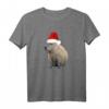 Weihnachtsmütze Capybara T-Shirt – Lustiges Tiermotiv für Weihnachten, Halloween, Vatertag & mehr, Perfektes Geschenk für Familie & Freunde
